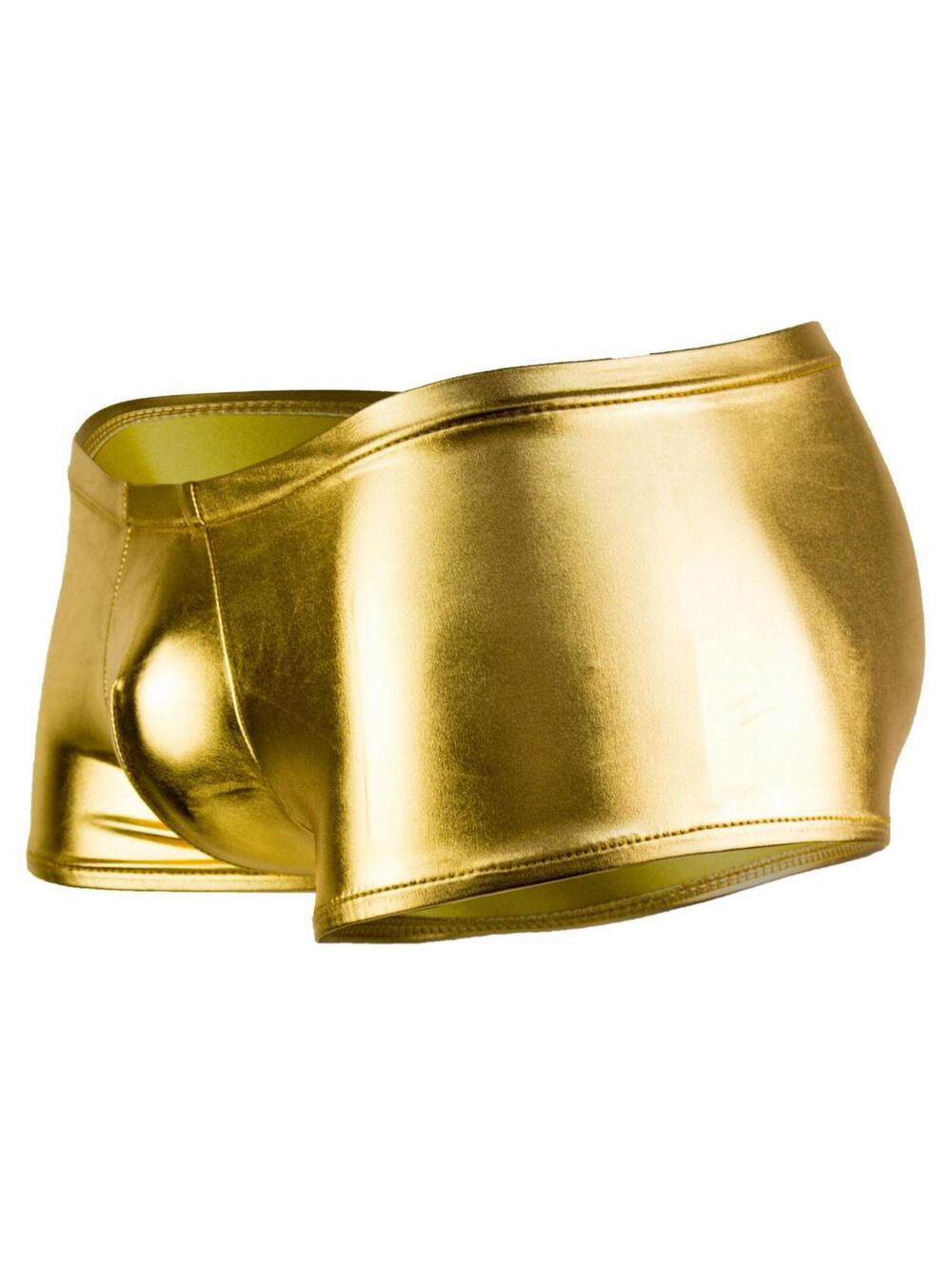 Male Power 153070 Heavy Metal Mini Short Boxer Briefs Color Gold - Picture 5 of 9